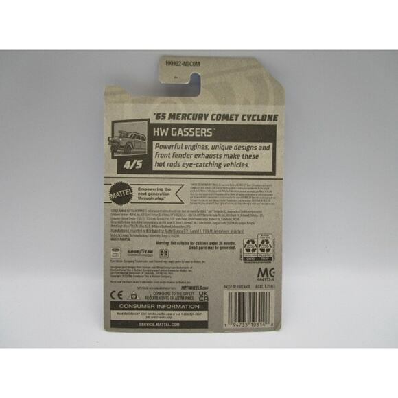 Hot Wheels '65 Mercury Comet Cyclone 1:64 Diecast Car HW Gassers 4/5 - Picture 3 of 3